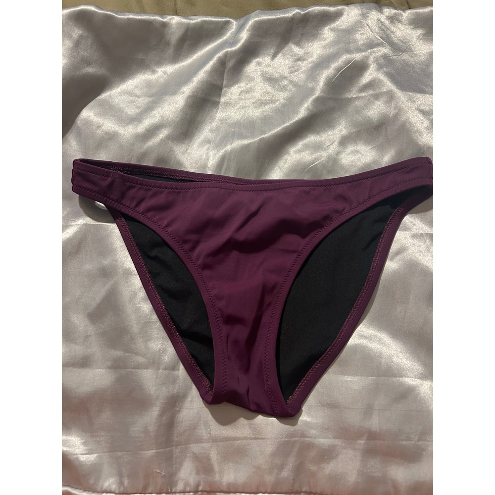 Victoria's Secret Women Plum Purple Low Rise Bikini Swim Bottom Size Small